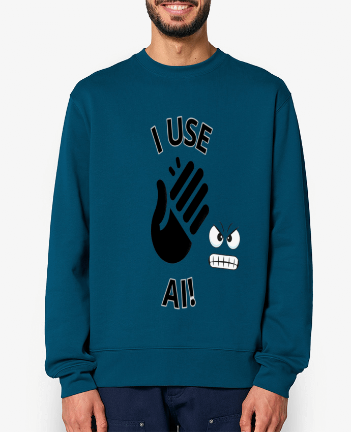 Sweat-shirt INTELLIGENCE ARTIFICIELLE MOTIF NOIR ET BLANC Par LIAMRIVIERART