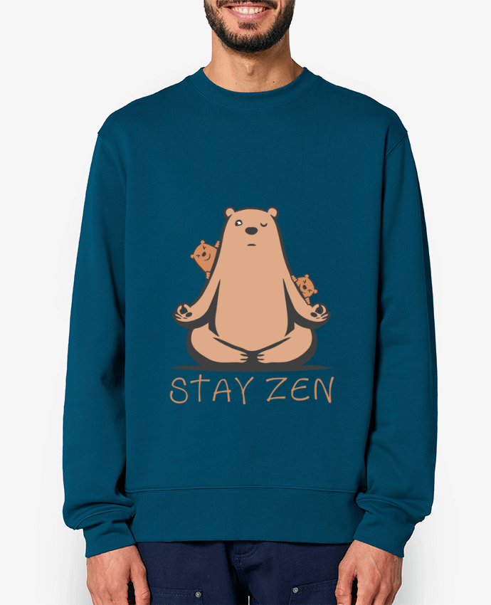 Sweat-shirt ours yoga zen Par Bertrand CutOriginalArt