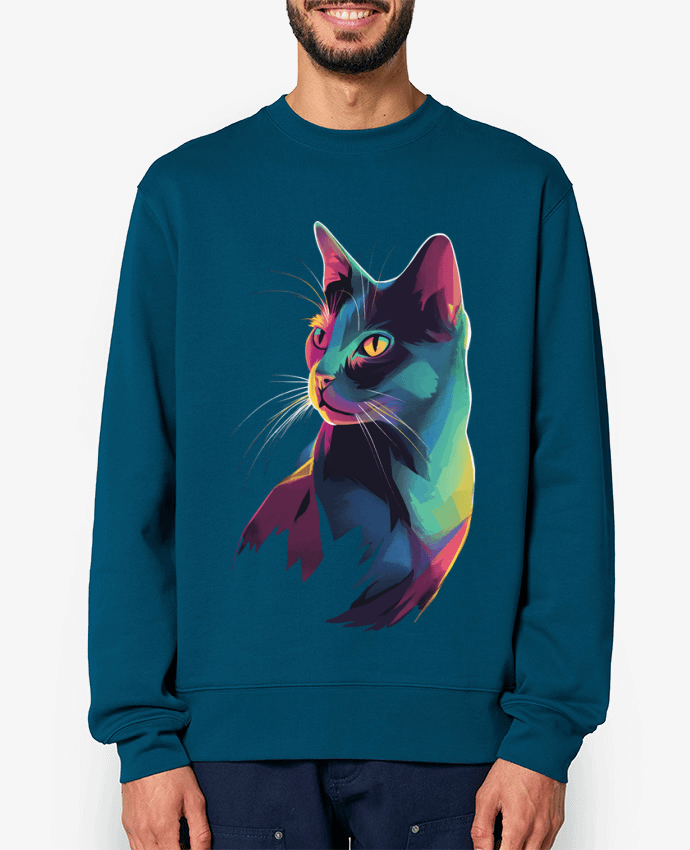 Sweat-shirt Illustration de Chat stylisé Par KronoArt