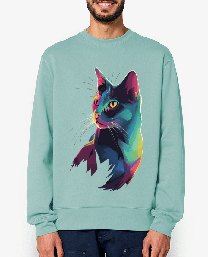 Sweat-shirt Illustration de Chat stylisé Par KronoArt