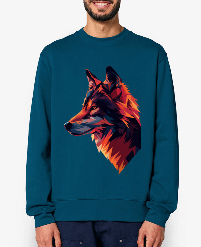 Sweat-shirt Illustration de Loup stylisé Par KronoArt