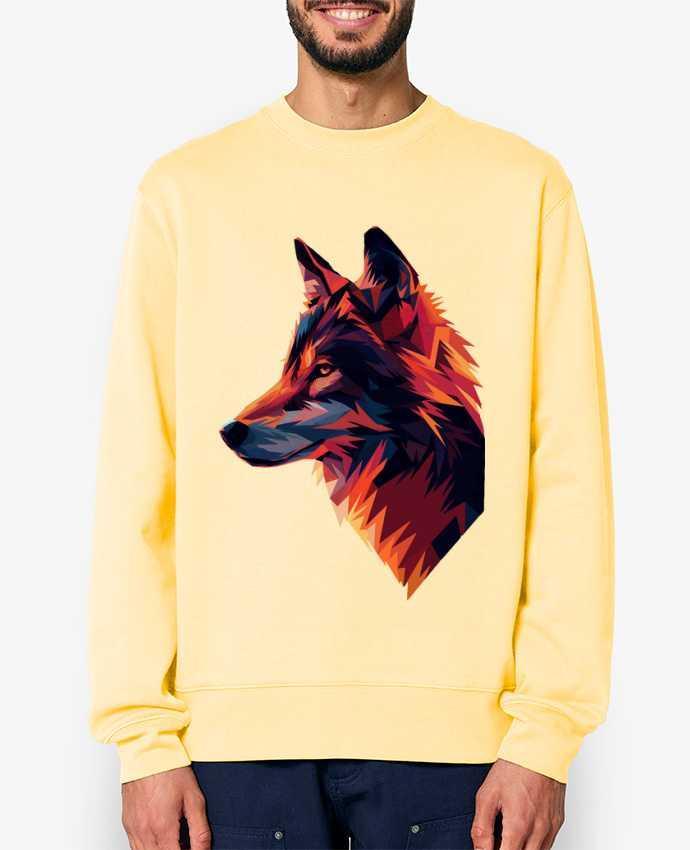 Sweat-shirt Illustration de Loup stylisé Par KronoArt