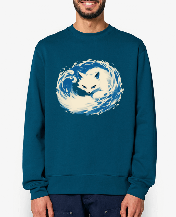 Sweat-shirt Renard Blanc Par KronoArt
