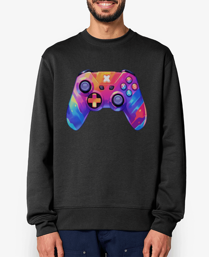 Sweat-shirt Manette de jeux vidéo pixel art Par KronoArt