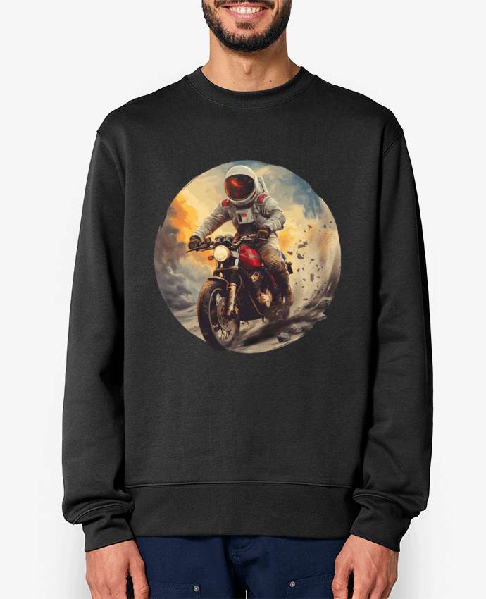 Sweat-shirt Un astronaute sur une moto Par KronoArt