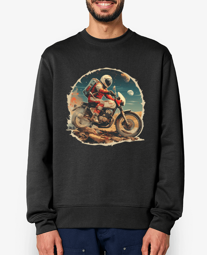 Sweat-shirt Un astronaute sur une moto Par KronoArt