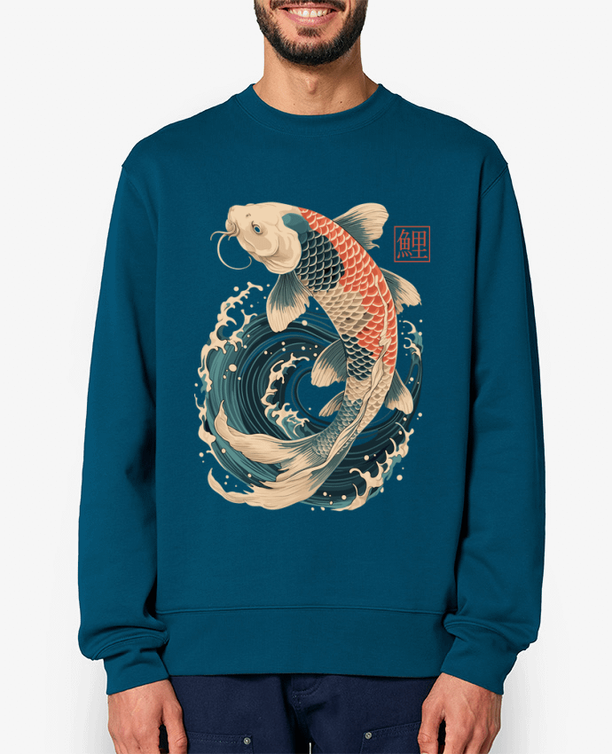 Sweat-shirt Carpe Koi Par KronoArt