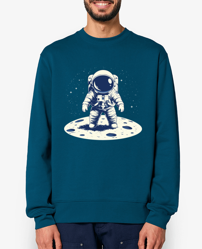 Sweat-shirt Un Astronaute sue la Lune Par KronoArt