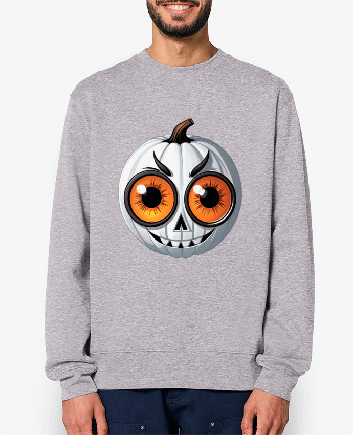 Sweat-shirt WHITE PUMPKIN WITH EYES Par 33designerarte