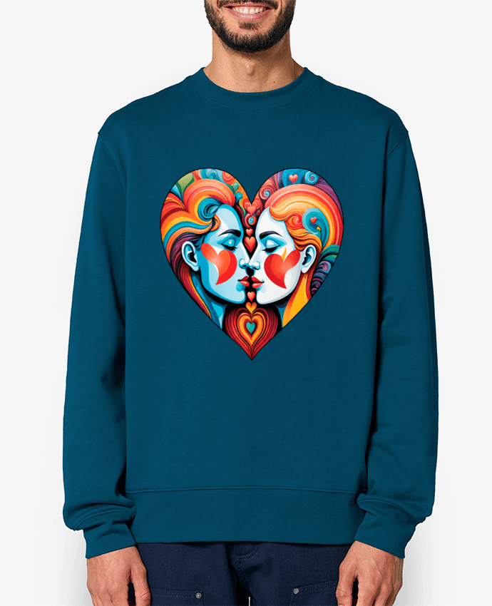 Sweat-shirt MULTICOLOR HEART Par 33designerarte