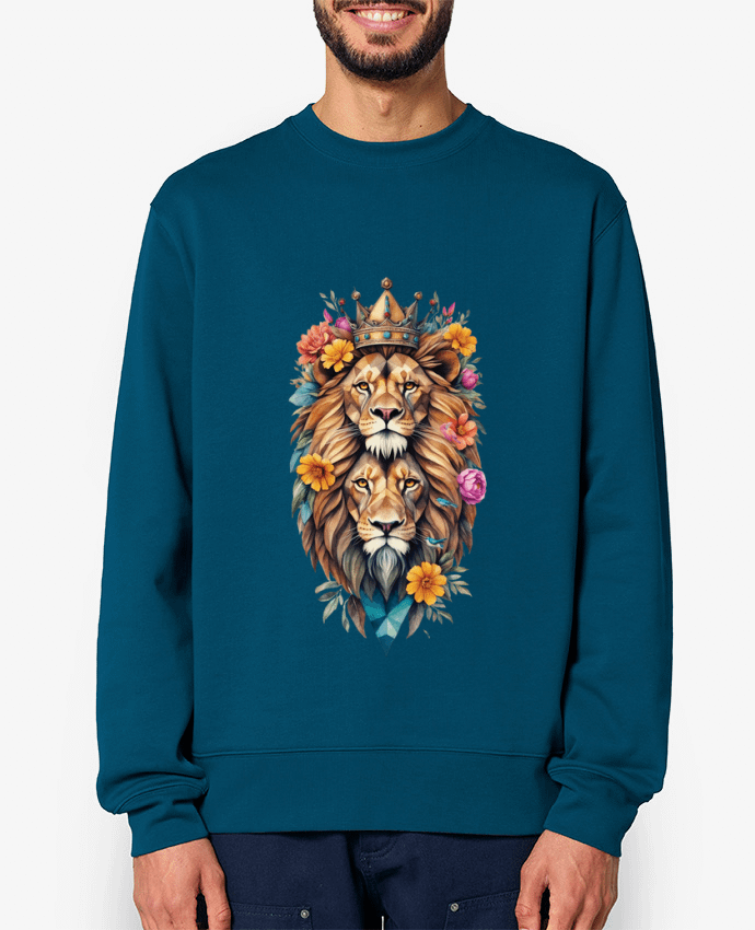 Sweat-shirt Lions flowers Par /wait-design
