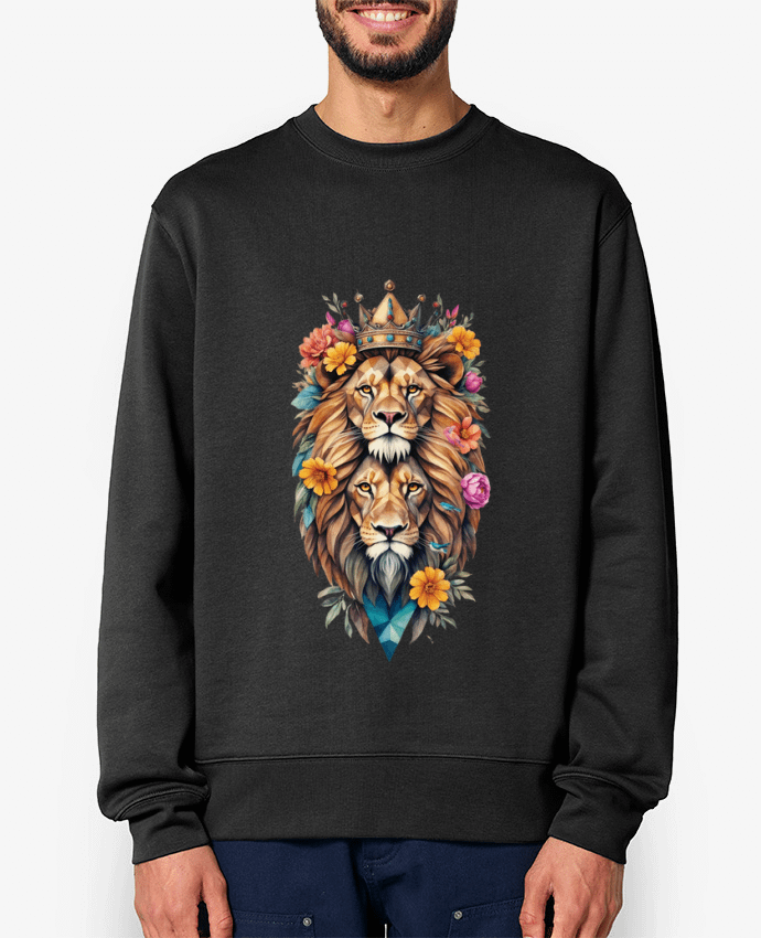 Sweat-shirt Lions flowers Par /wait-design