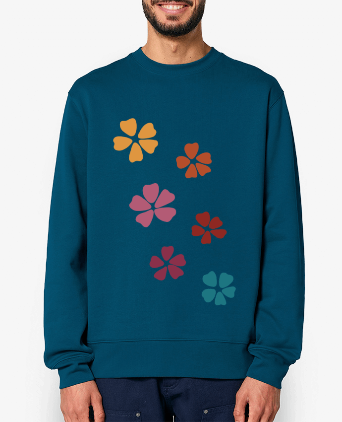 Sweat-shirt Fleurs fond transparent Par Clemence_Bellay