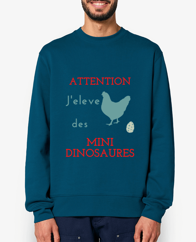 Sweat-shirt j' élève des poulets et des poules j'élève des des mini dinosaures Par Agricool