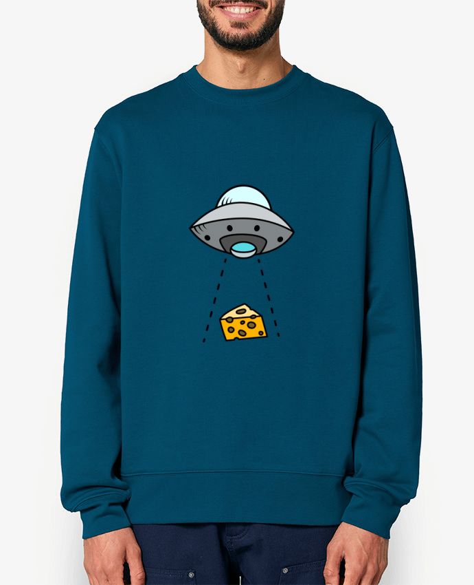 Sweat-shirt Extraterrestre Enlèvement Fromage Par NicolasLebrun