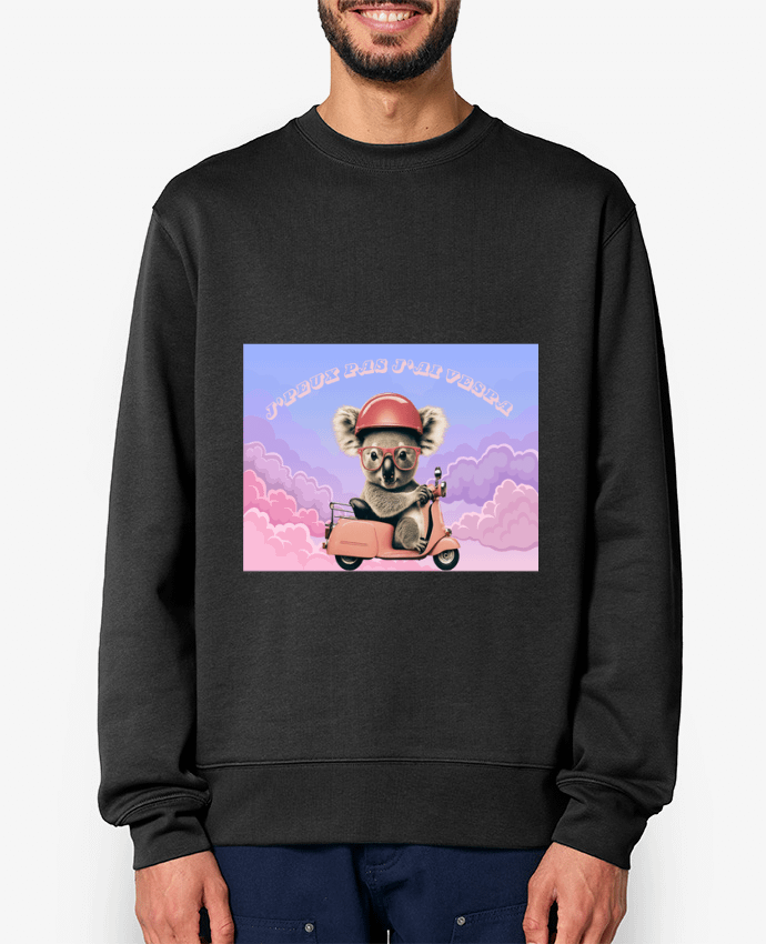 Sweat-shirt Koala sur un scooter rose Par mapetitefleur