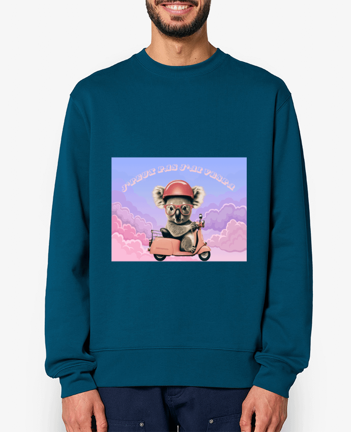 Sweat-shirt Koala sur un scooter rose Par mapetitefleur