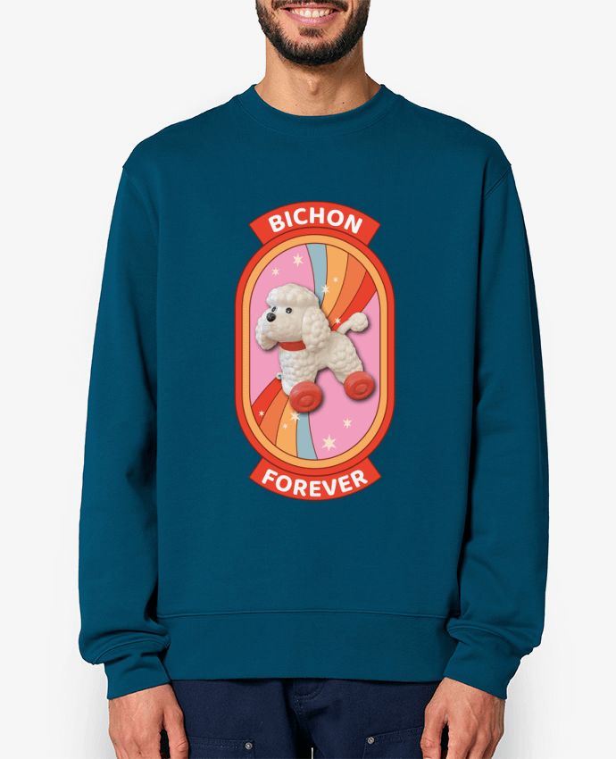 Sweat-shirt Bichon forever Arc-en-ciel Par Unik&moi