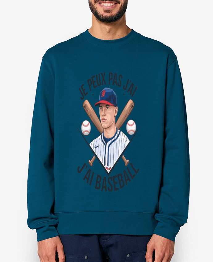 Sweat-shirt je peux pas j'ai baseball Par bwilfy