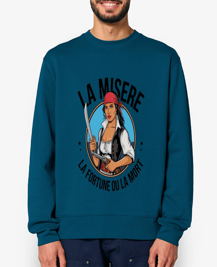 Sweat-shirt la misere la fortune ou la mort Par bwilfy