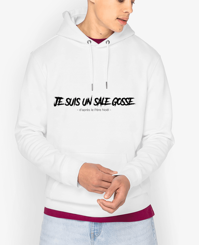 Hoodie Je suis un sale gosse - d'après le Père Noël - Par tunetoo