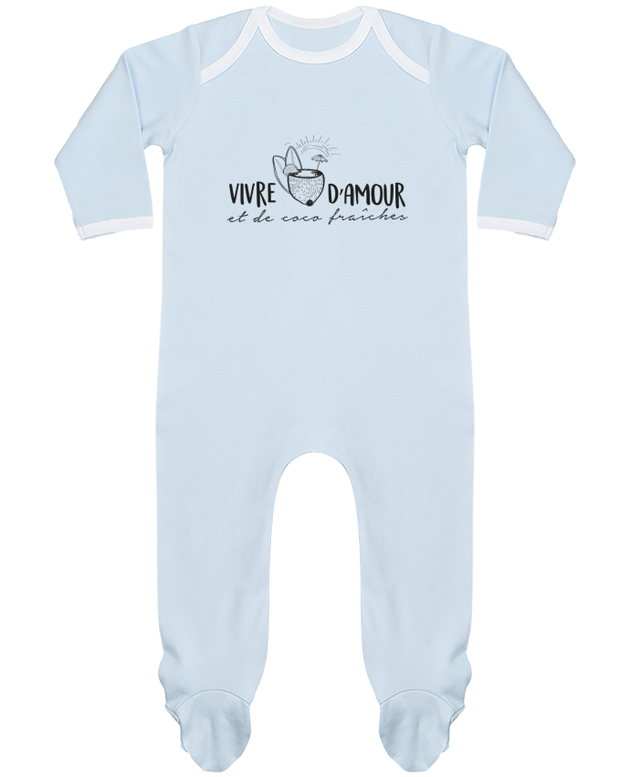 Body Pyjama Bébé Vivre d'amour et d'eau fraîche ! par IDÉ'IN