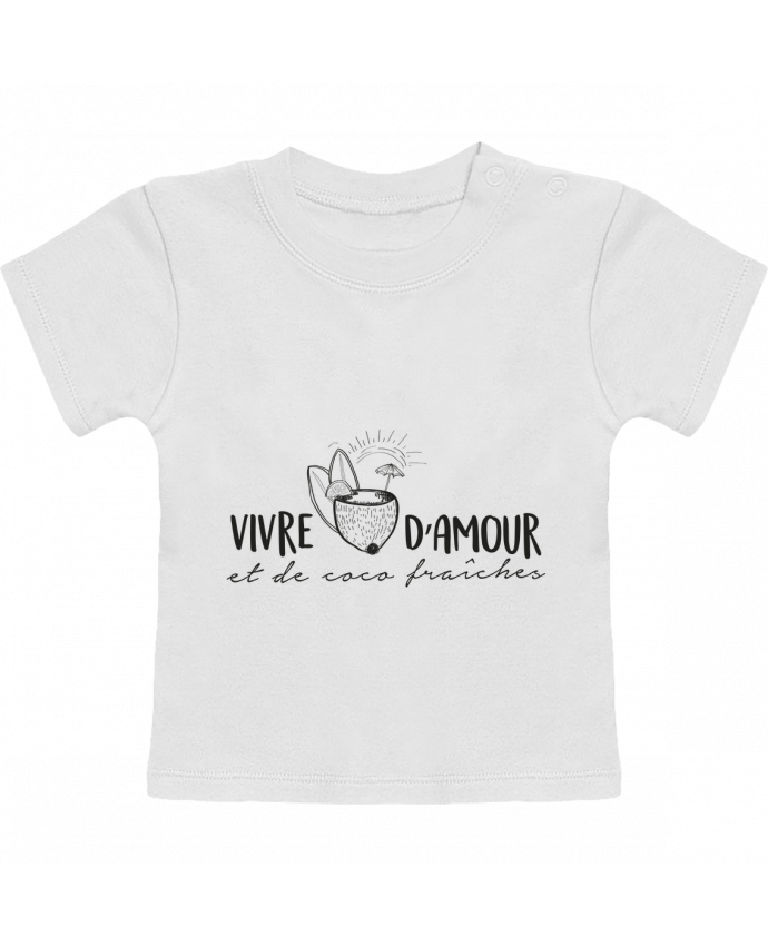 T-Shirt Baby Short Sleeve Vivre d'amour et d'eau fraîche ! manches courtes du designer IDÉ'IN