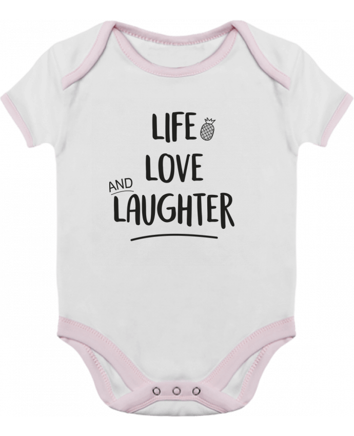 Body Bebé Contraste Life, love and laughter... por IDÉ'IN