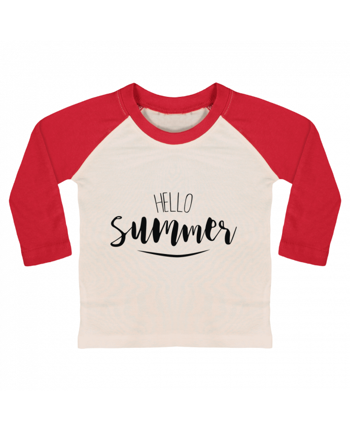 Tee-shirt Bébé Baseball ML Hello Summer ! par IDÉ'IN