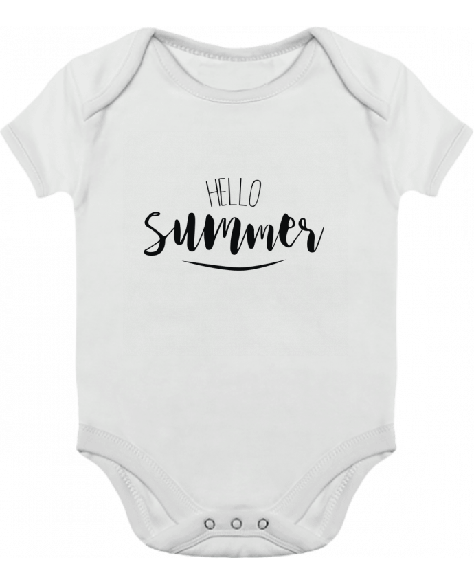 Body bébé manches contrastées Hello Summer ! par IDÉ'IN