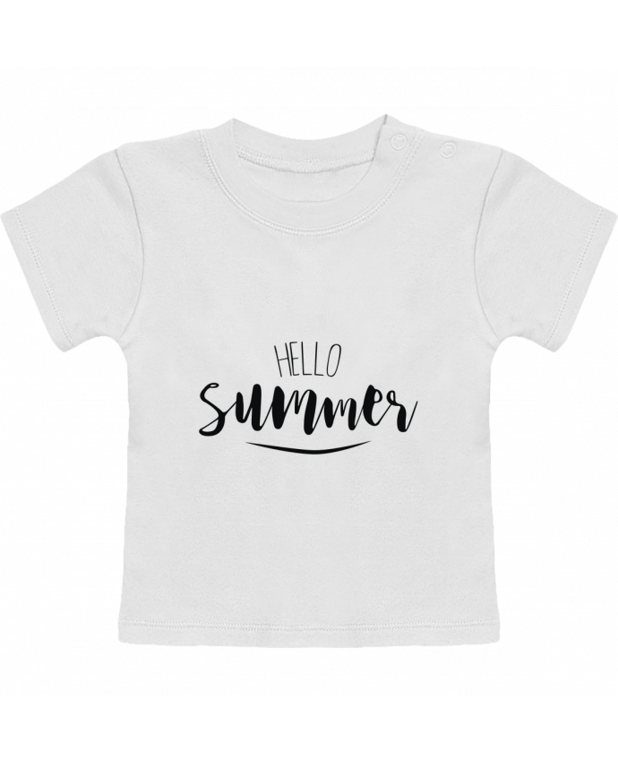 T-shirt bébé Hello Summer ! manches courtes du designer IDÉ'IN
