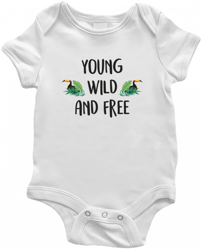 Body bébé Young, Wild and Free par IDÉ'IN