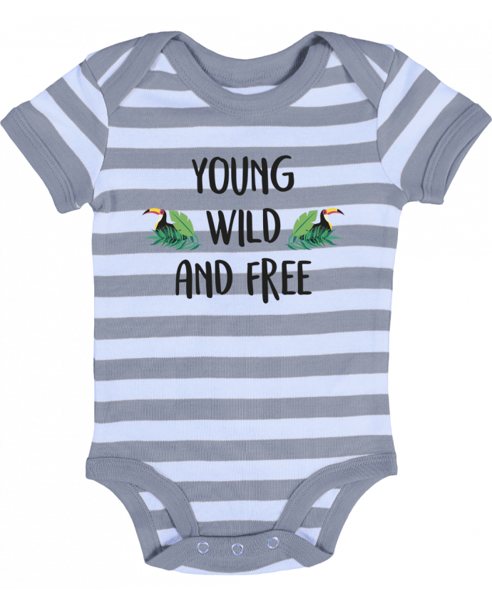 Baby Body striped Young, Wild and Free - IDÉ'IN