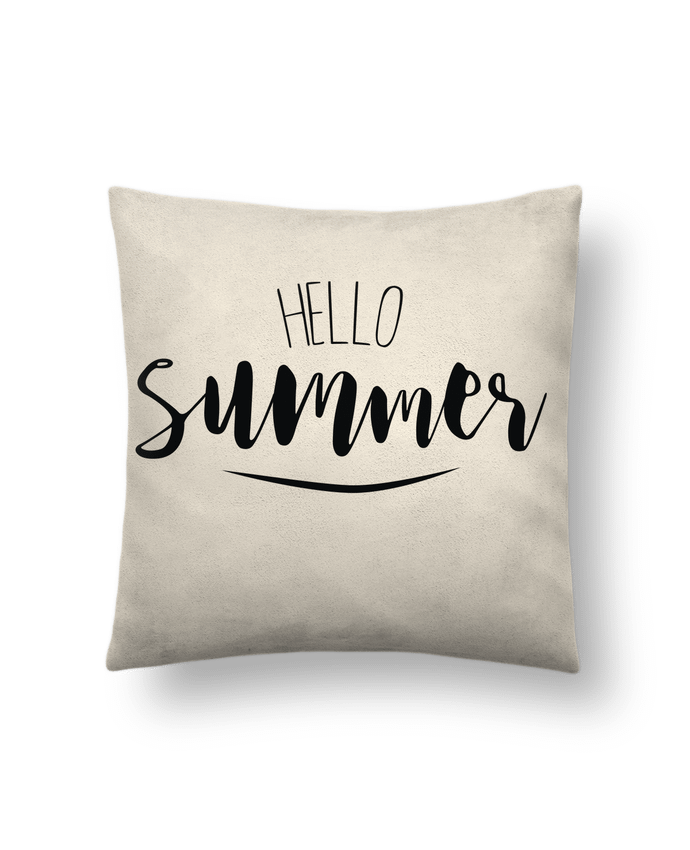 Cushion suede touch 45 x 45 cm Hello Summer ! by IDÉ'IN