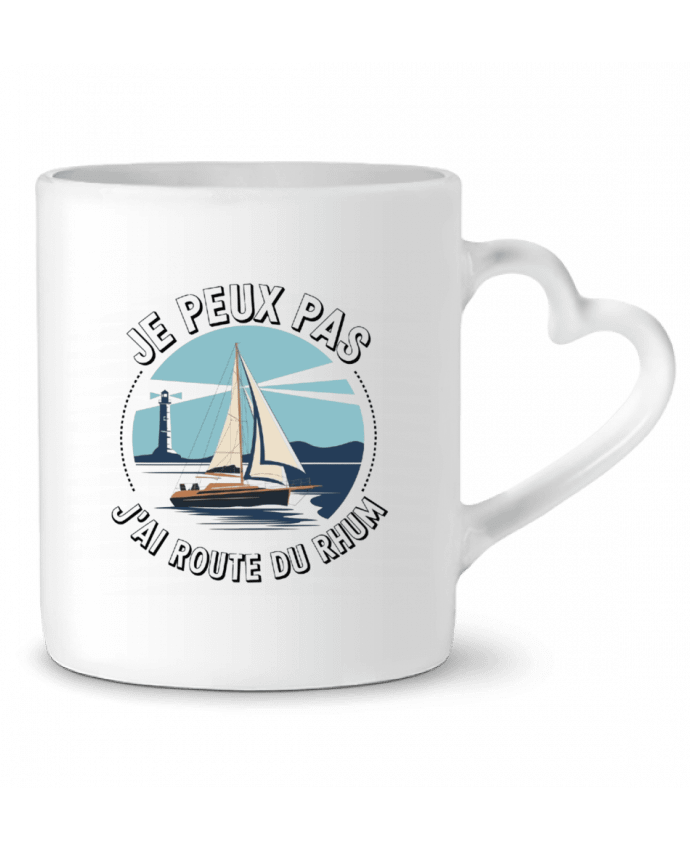 Mug coeur je peux pas j'ai route du rhum par bwilfy