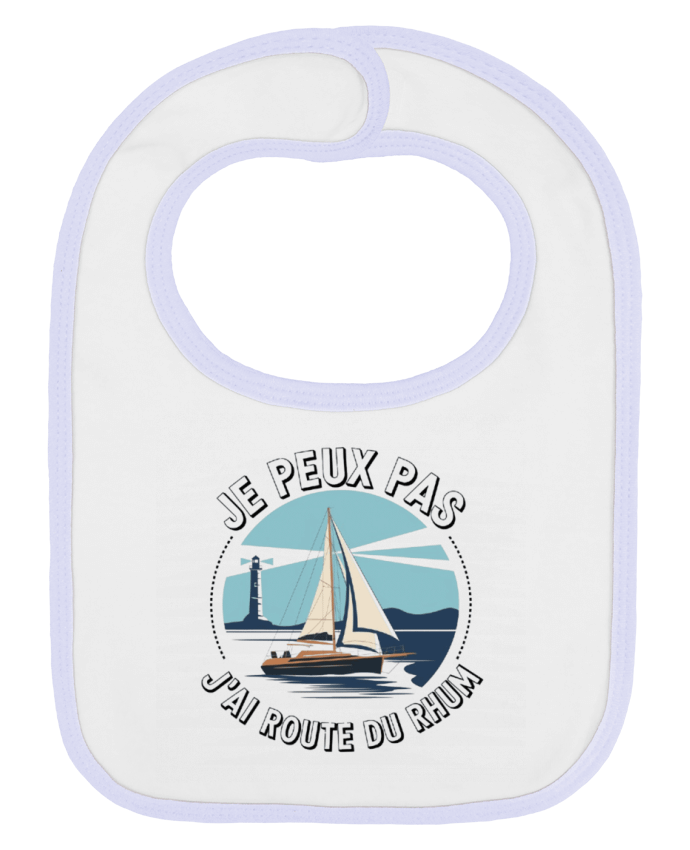 Bavoir bébé uni je peux pas j'ai route du rhum par bwilfy