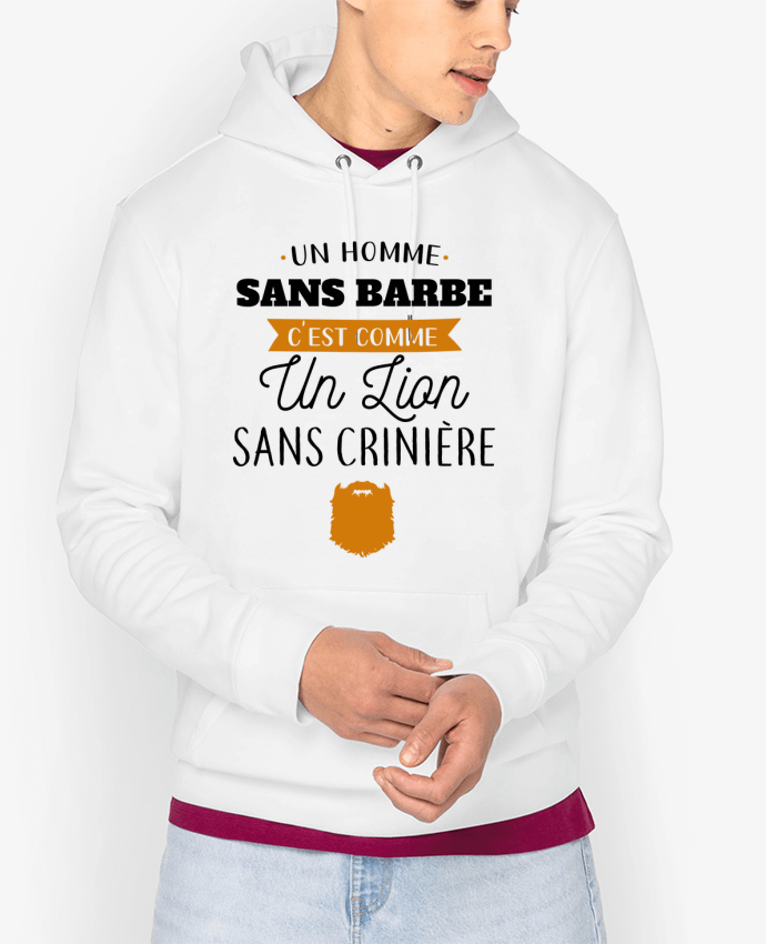 Hoodie Un homme sans barbe Par La boutique de Laura