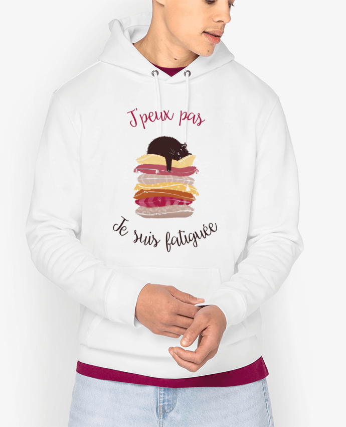 Hoodie J'peux pas je suis fatiguée Par La boutique de Laura