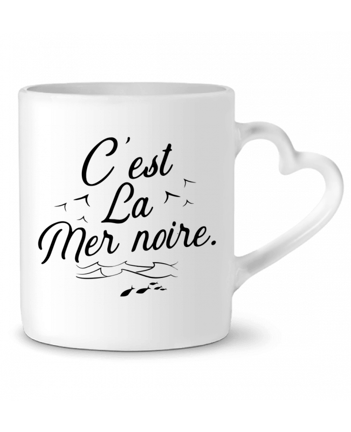 Mug Heart C'est la mer noire by Original t-shirt