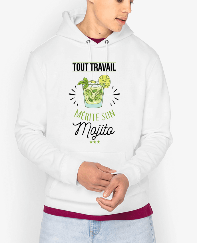 Hoodie Tout travail mérite son mojito Par La boutique de Laura