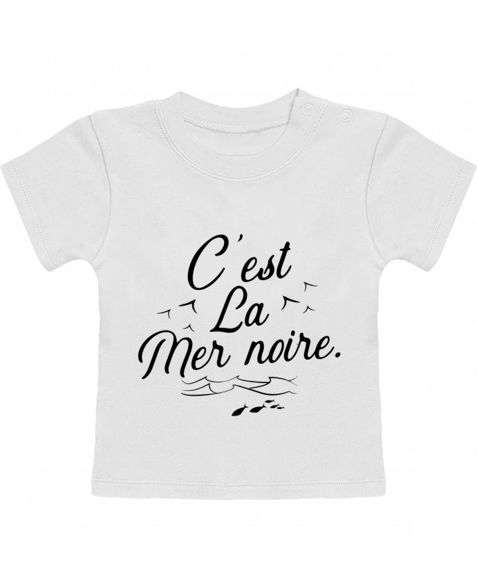 T-Shirt Baby Short Sleeve C'est la mer noire manches courtes du designer Original t-shirt