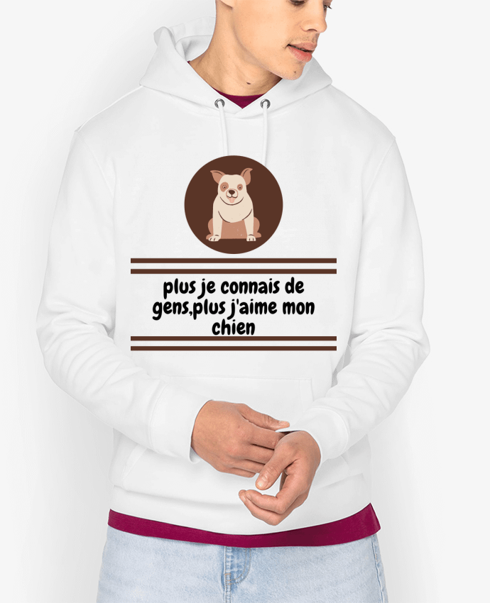 Hoodie J'aime mon chien Par Anastasia