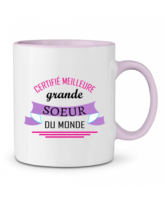 Mug bicolore Certifié meilleure grande sœur du monde tunetoo