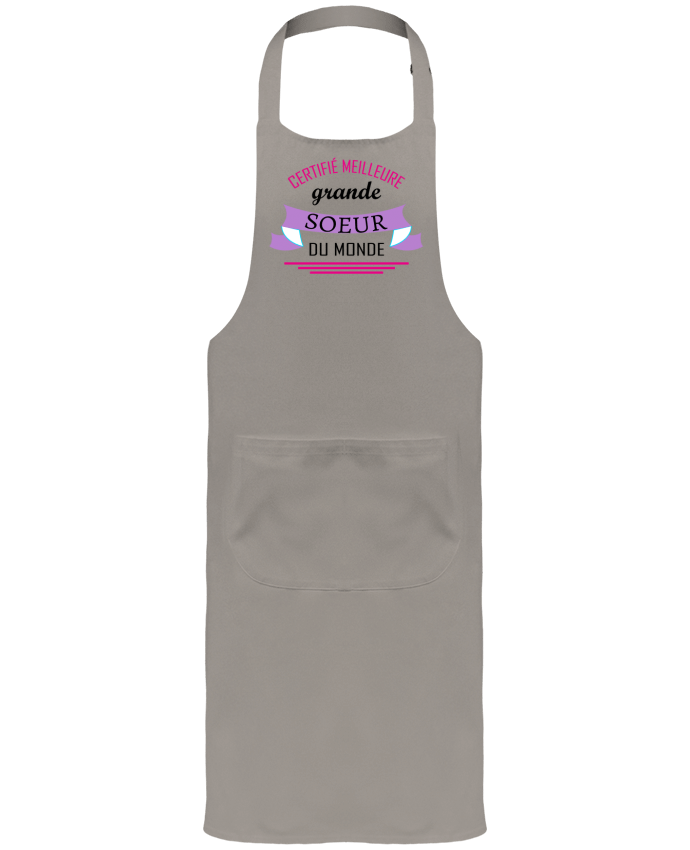 Garden or Sommelier Apron with Pocket Certifié meilleure grande sœur du monde by tunetoo
