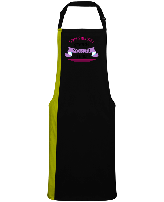 Two-tone long Apron Certifié meilleure grande sœur du monde by  tunetoo