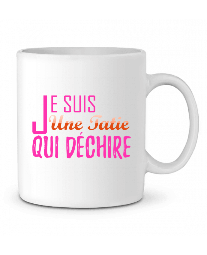 Ceramic Mug Je suis une tatie qui déchire by tunetoo