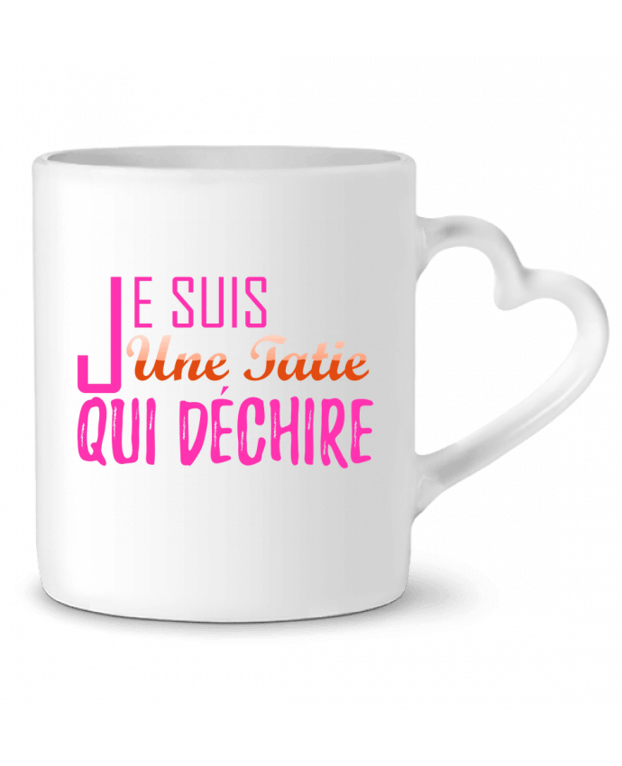 Mug Heart Je suis une tatie qui déchire by tunetoo