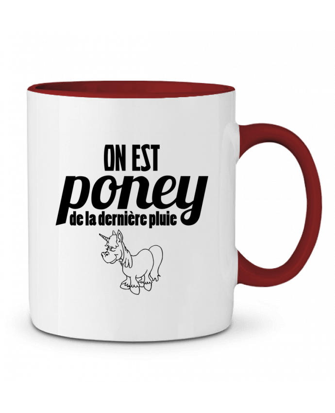 Mug bicolore On est poney de la dernière pluie tunetoo