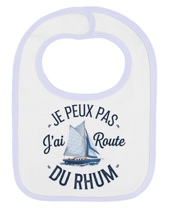 Bavoir bébé uni je peux pas j'ai route du rhum par bwilfy