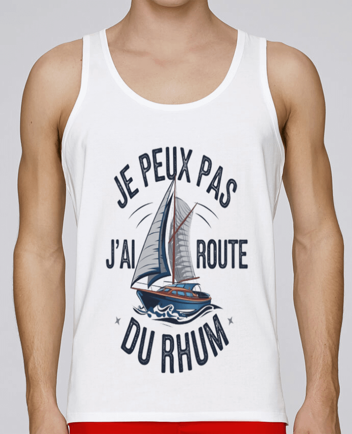 Débardeur homme je peux pas j'ai route du rhum par bwilfy 100% coton bio